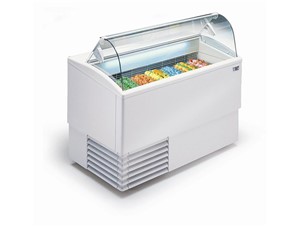 Eisvitrine ISA Isetta 4 R STD TP:     	Abmessungen: 	B 824/ T 760/ H 1176    	Fassungsvermögen/Inhalt: 	4(+4)x